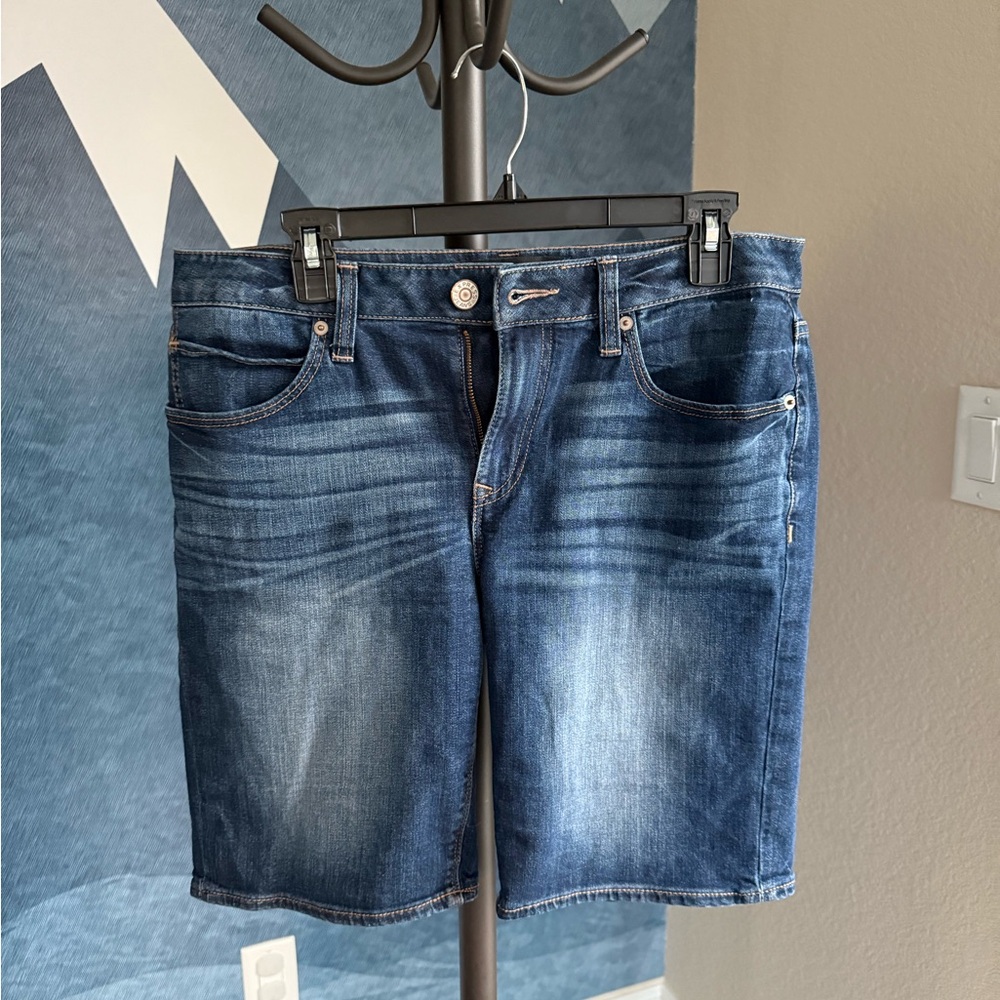 Express Indigo Denim Bermuda Shorts, 6